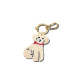 Hand-painted Doodle Puppy Bag Charm + Keychain | Eco-Friendly