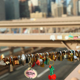 Hand-painted West Village Pilates Club Bag Charm + Keychain | Eco-Friendly