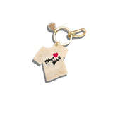 Hand-painted New York T-shirt Bag Charm + Keychain | Eco-Friendly
