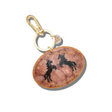 Hand-painted Lucky Mustang Rodeo Bag Charm + Keychain | Eco-Friendly
