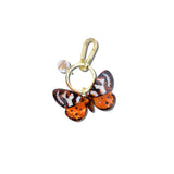 Hand-painted Tiger Moth Bag Charm + Keychain