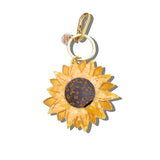 Hand-painted Sunflower Bag Charm + Keychain