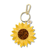 Hand-painted Sunflower Bag Charm + Keychain