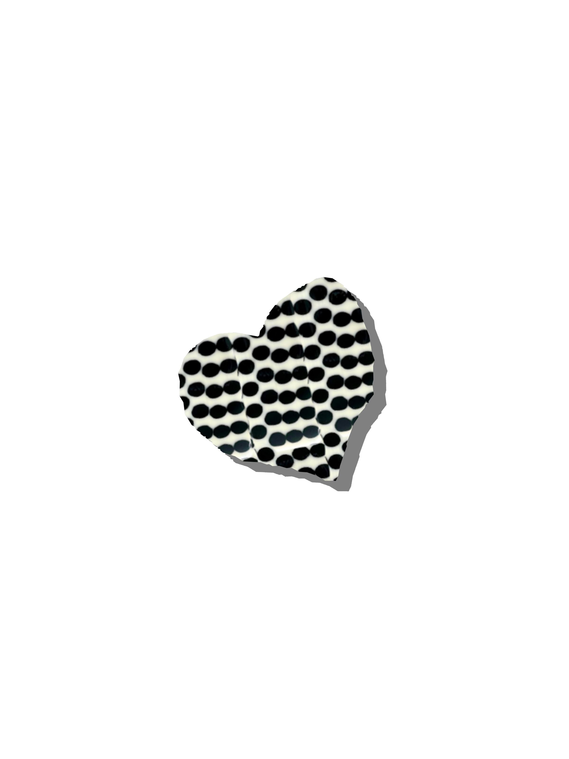 Hand-painted Heart Lay Down Hair Claw Clip - Limited Edition
