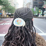 Hand-painted California Sunshine Patch Lay Down Claw Clip | Eco-Friendly
