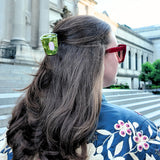 Hand-Painted Mini Matcha Claw Hair Clip | Eco-Friendly