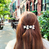 Hand-Painted Vintage Flowers French Barrette Hair Clip | Eco-Friendly