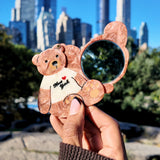 Hand-painted New York Teddy Bear Compact Mirror