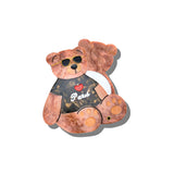 Hand-painted Paris Teddy Bear Compact Mirror