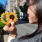 Hand-painted Sunflower Compact Mirror