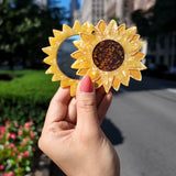 Hand-painted Sunflower Compact Mirror