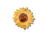 Hand-painted Sunflower Compact Mirror