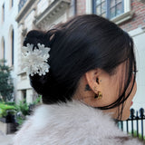 Hand-Painted Origami Snowflake Hair Claw Clip | Eco-Friendly