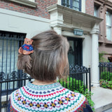 Hand-painted Apres Ski Teddy Bear Claw Hair Clip | Eco-Friendly