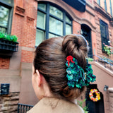 Hand-Painted Origami Holiday Tree Hair Claw Clip | Eco-Friendly