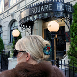 Hand-Painted Origami Wreath Hair Claw Clip | Eco-Friendly