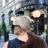 Hand-Painted Origami Wreath Hair Claw Clip | Eco-Friendly