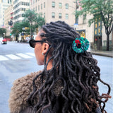 Hand-Painted Origami Wreath Hair Claw Clip | Eco-Friendly