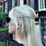 Hand-painted Champagne Claw Hair Clip | Eco-Friendly