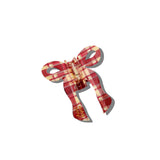 Hand-painted Coquette Bow Claw Hair Clip | Eco-Friendly