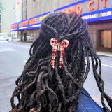 Hand-painted Coquette Bow Claw Hair Clip | Eco-Friendly