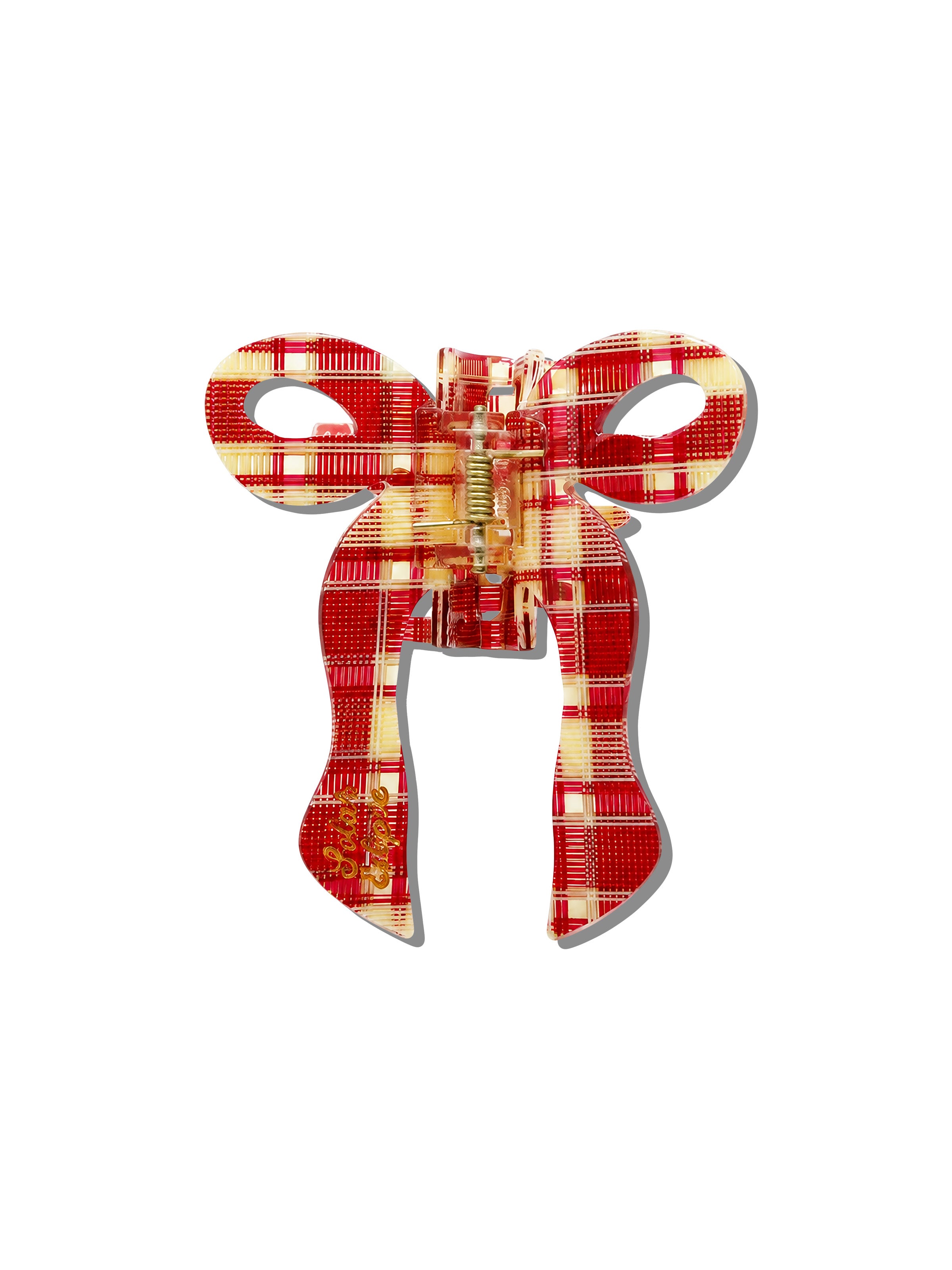 Hand-painted Coquette Bow Claw Hair Clip | Eco-Friendly