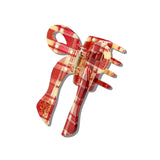 Hand-painted Coquette Bow Claw Hair Clip | Eco-Friendly