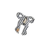 Hand-painted Coquette Bow Claw Hair Clip | Eco-Friendly