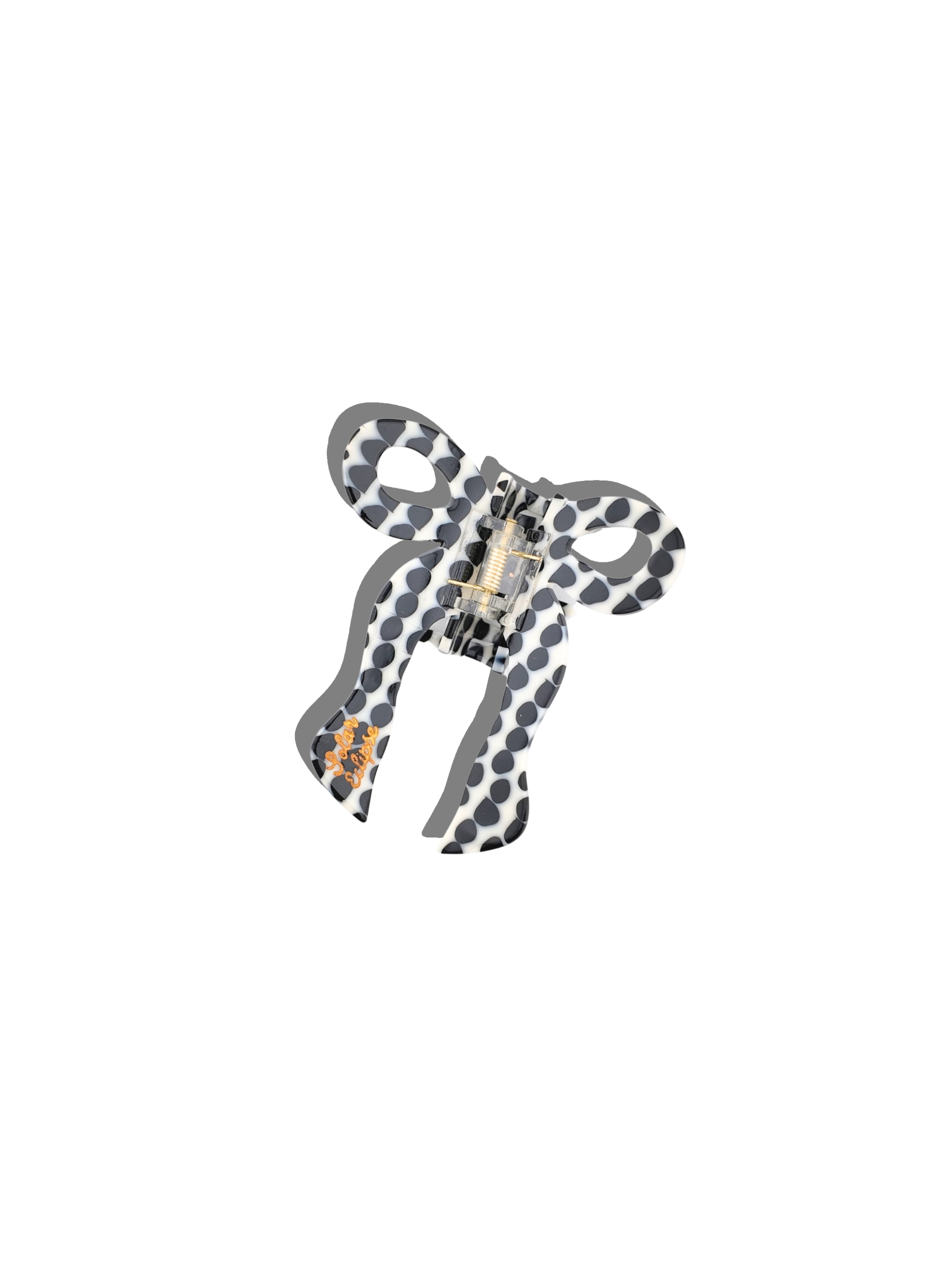 Hand-painted Coquette Bow Claw Hair Clip | Eco-Friendly