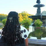 Hand-painted Coquette Bow Claw Hair Clip | Eco-Friendly