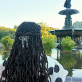 Hand-painted Coquette Bow Claw Hair Clip | Eco-Friendly