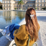 Hand-painted Coquette Bow Claw Hair Clip | Eco-Friendly