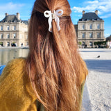 Hand-painted Coquette Bow Claw Hair Clip | Eco-Friendly