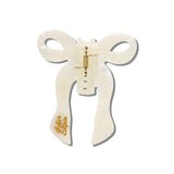 Hand-painted Coquette Bow Claw Hair Clip | Eco-Friendly
