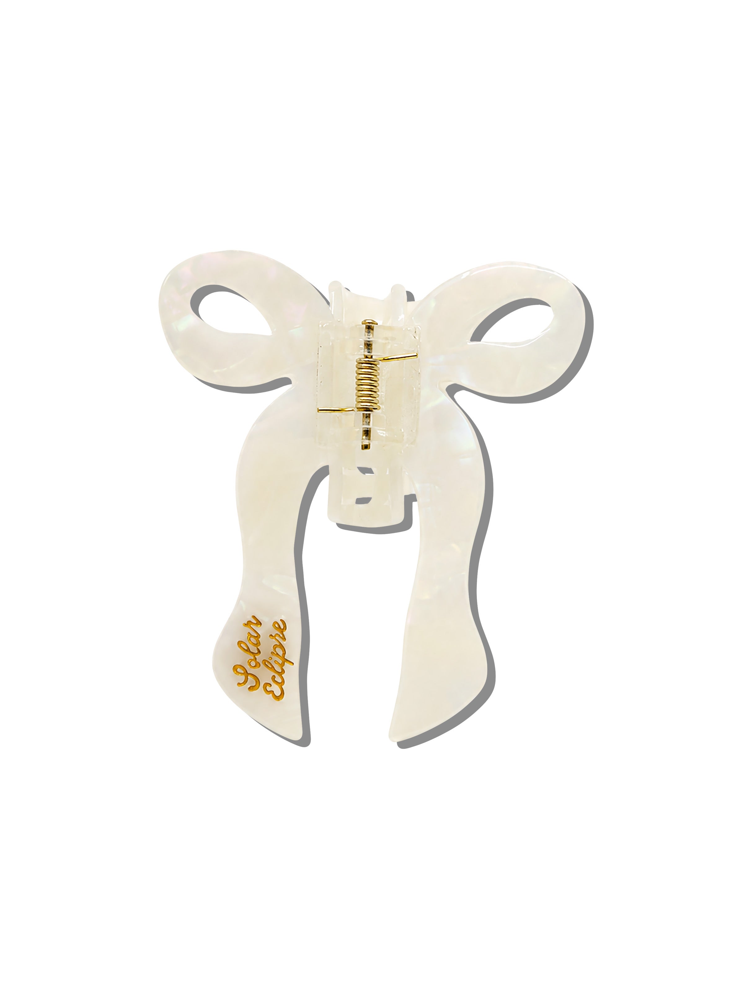 Hand-painted Coquette Bow Claw Hair Clip | Eco-Friendly