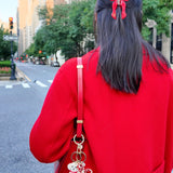 Hand-painted Coquette Bow Claw Hair Clip | Eco-Friendly