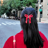 Hand-painted Coquette Bow Claw Hair Clip | Eco-Friendly