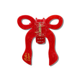 Hand-painted Coquette Bow Claw Hair Clip | Eco-Friendly