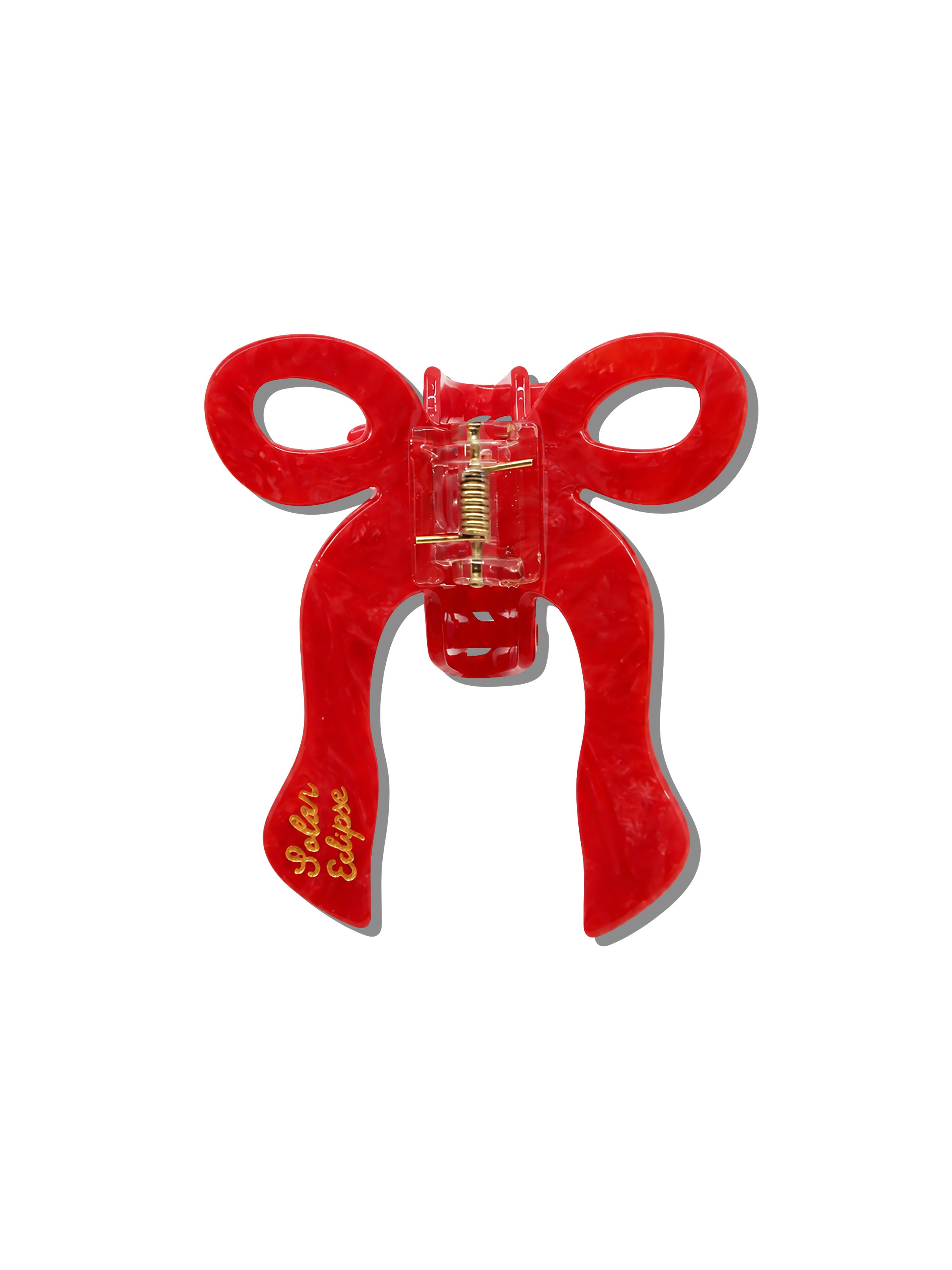 Hand-painted Coquette Bow Claw Hair Clip | Eco-Friendly