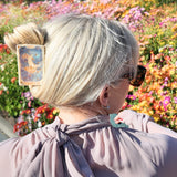 Hand-painted Moon Tarot Card Claw Hair Clip | Eco-Friendly