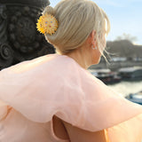 Hand-painted Celestial Sun Claw Hair Clip | Eco-Friendly