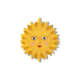 Hand-painted Celestial Sun Claw Hair Clip | Eco-Friendly