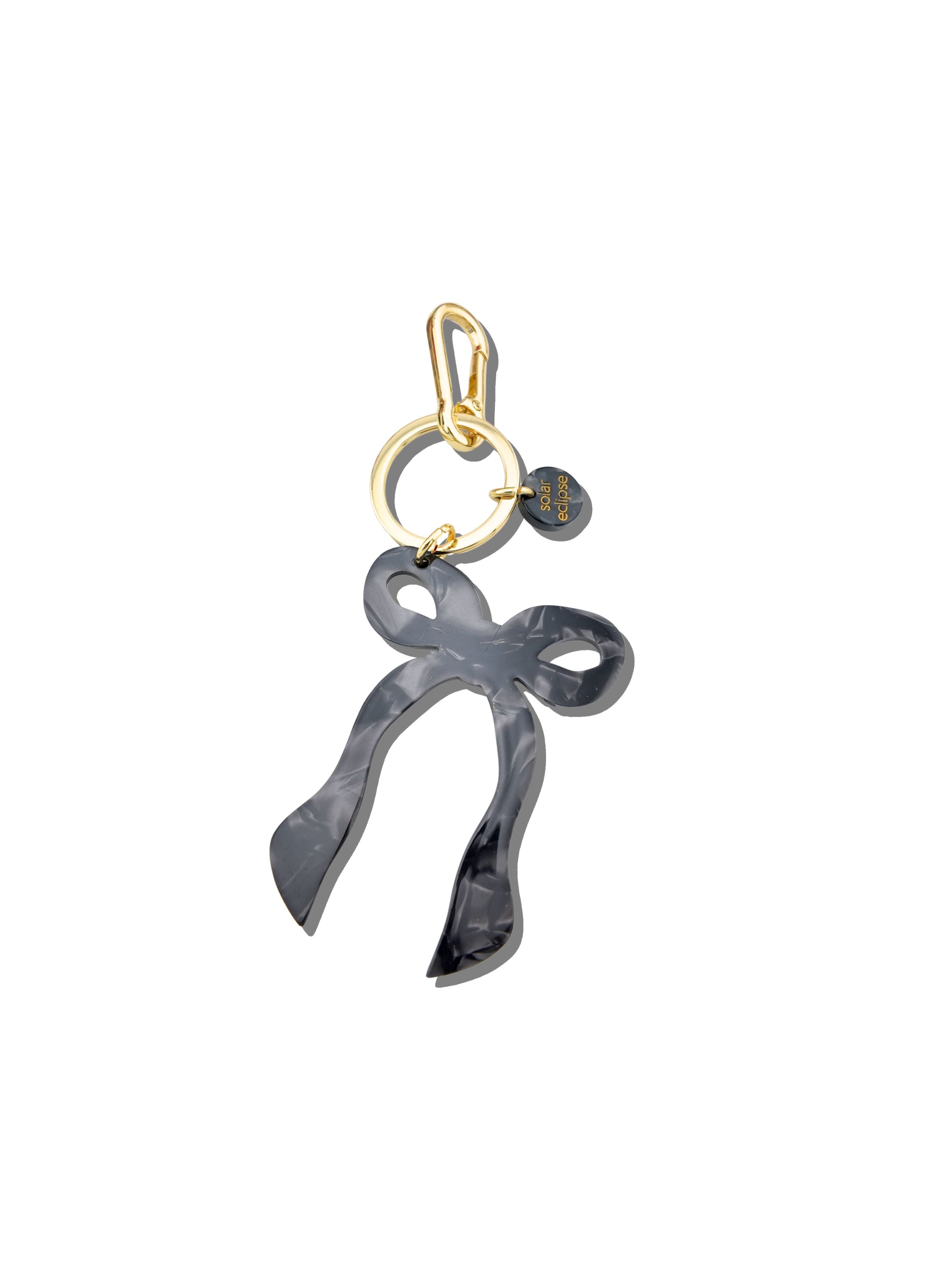 Hand-painted Coquette Bow Bag Charm + Keychain