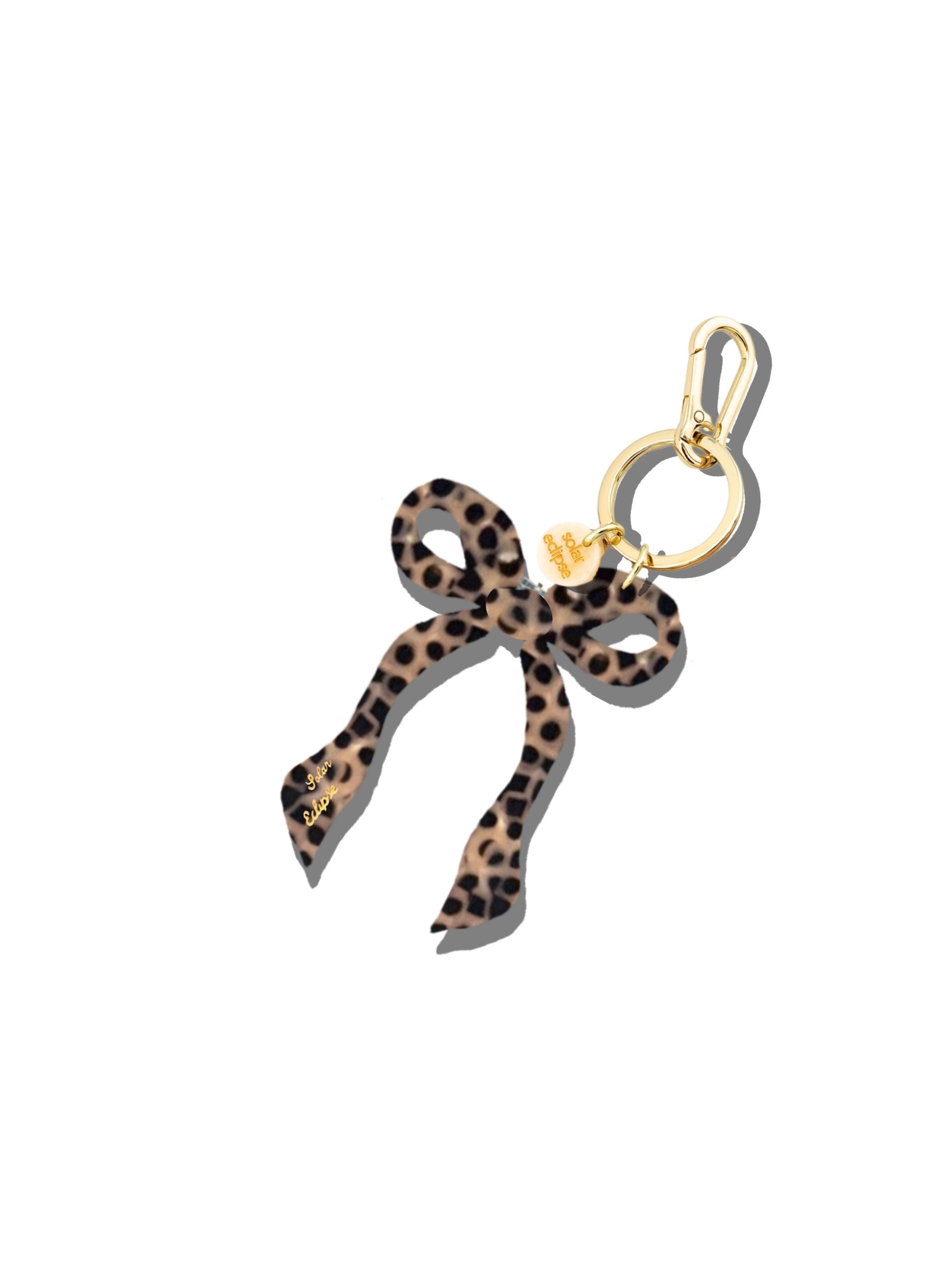 Hand-painted Coquette Bow Bag Charm + Keychain
