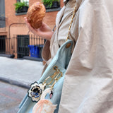 Hand-painted Bow Swan Bag Charm + Keychain