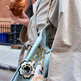 Hand-painted Bow Swan Bag Charm + Keychain