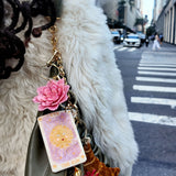 Hand-painted Sun Tarot Card Bag Charm + Keychain