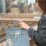 Hand-painted Moon Tarot Card Bag Charm + Keychain