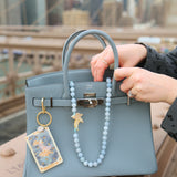 Hand-painted Moon Tarot Card Bag Charm + Keychain