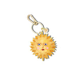 Hand-painted Celestial Sun Bag Charm + Keychain
